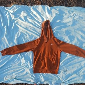 Nike hoodie orange/brown size small